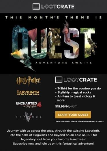 LootCrate Aprile 2016 Banner