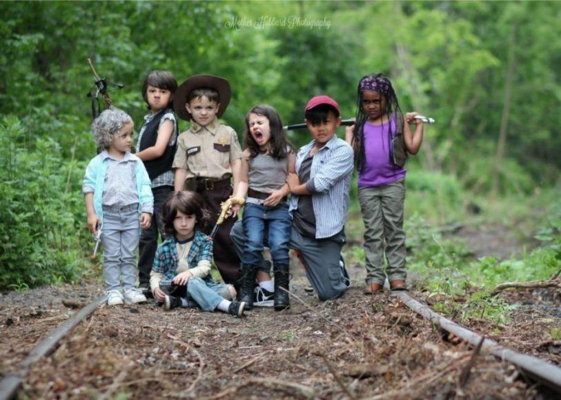 Bambini cosplayer di The Walking Dead