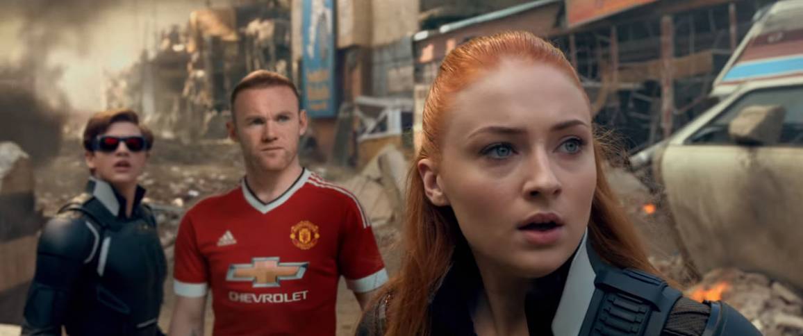 Wayne Rooney in una pubblicità di X-Men