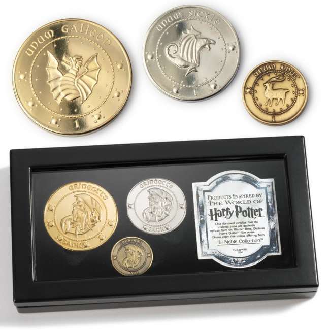 Set Collezione Monete Harry Potter Gringott - Galeone, Falce E Zellino | Scatola Collezionabile Noble Collection - Foto 3