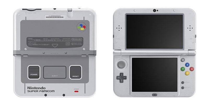 3DS XL a tema SNES