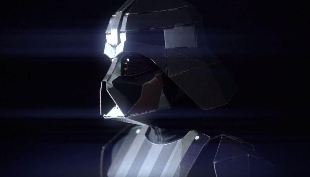 armatura di cartone di Darth Vader