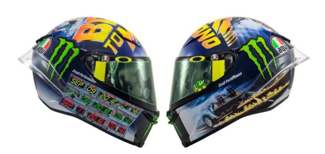 Back to Misano: il nuovo casco di Valentino Rossi ispirato a Ritorno al  Futuro - Justnerd.it