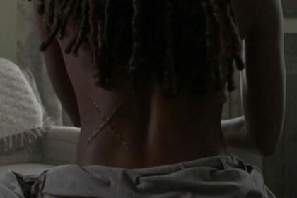 X sulla schiena di Michonne