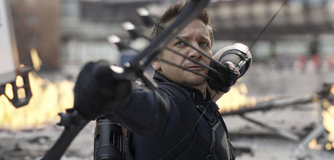 occhio di falco Jeremy Renner