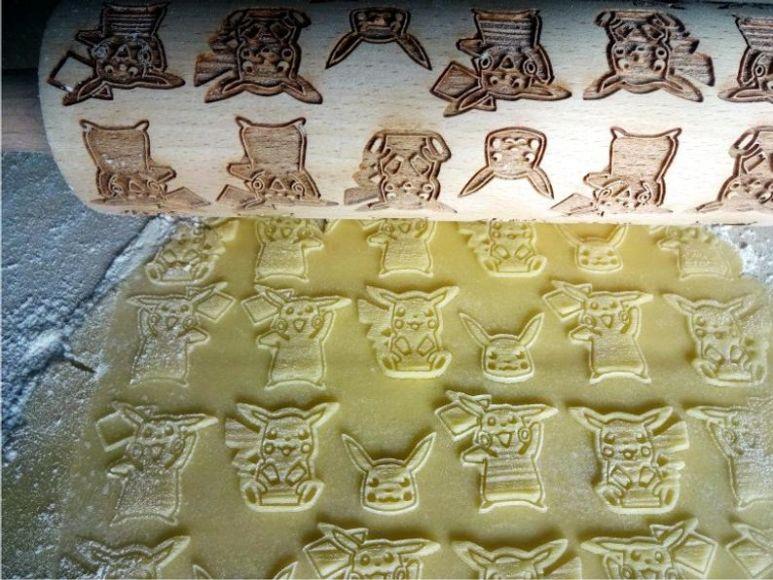 Fiori in rilievo Mattarello inciso Rullo in rilievo floreale Biscotti fatti in casa di pasta frolla Regalo per la mamma Natale Idea regalo di Natale Timbro in argilla - Italia