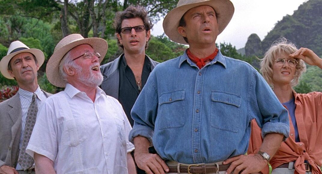 Jeff Goldblum, Sam Neill e Laura Dern Jurassic Park