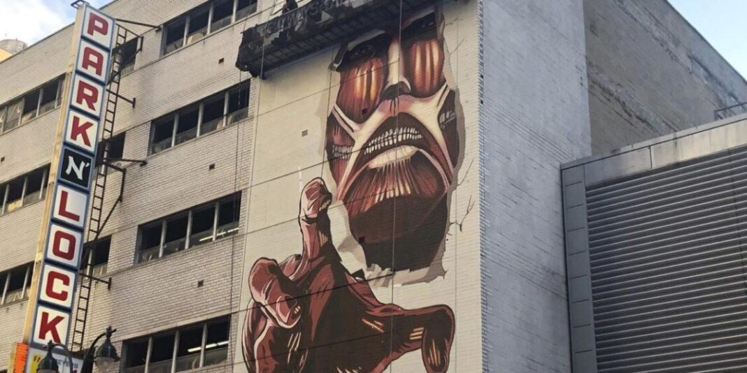attacco dei giganti murales new york