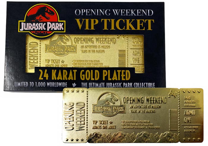 biglietto jurassic park oro