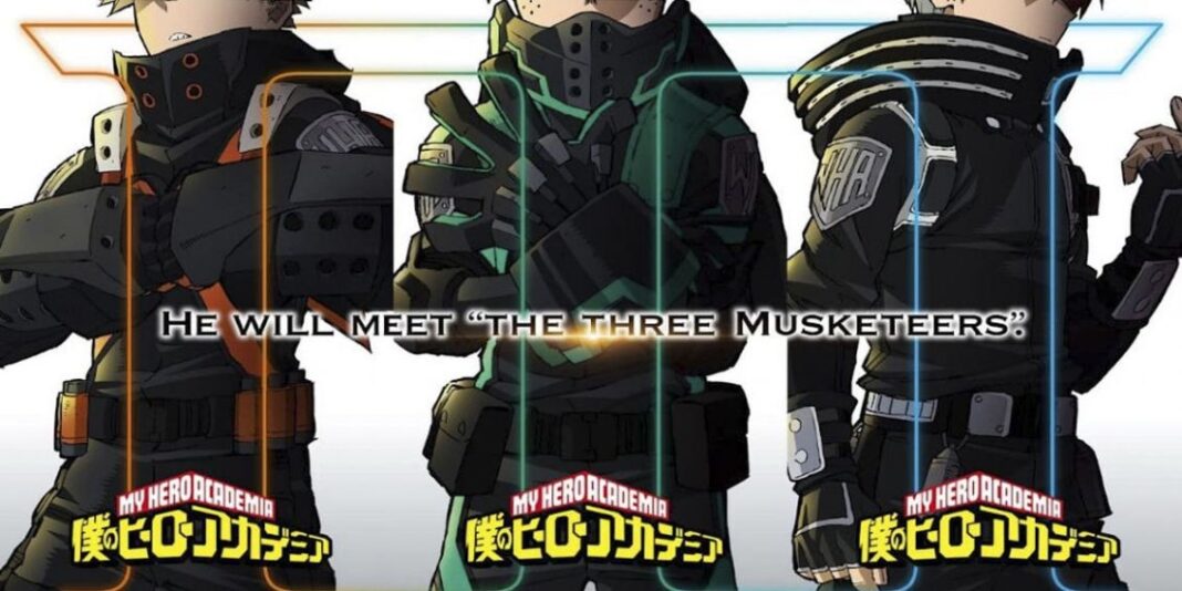 my hero academia terzo film i tre moschettieri
