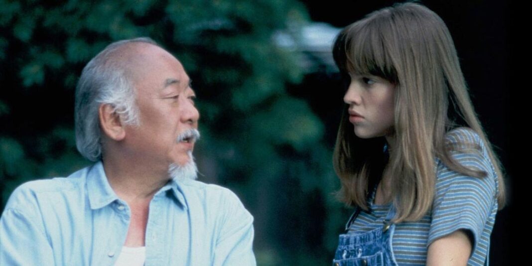 karate kid 4 hilary swank pat morita