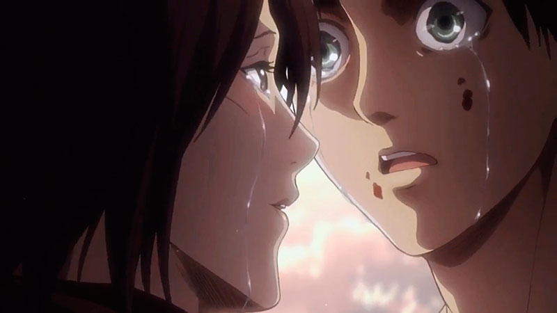 eren mikasa attacco dei giganti