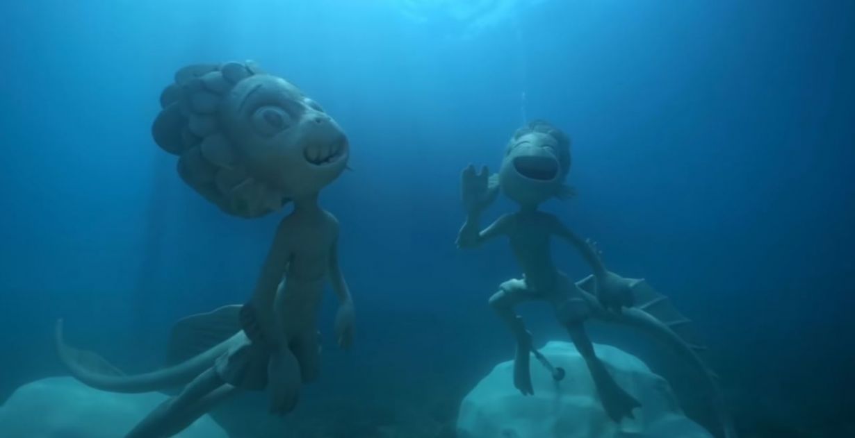 Luca il video delle due statue subacquee installate a Monterosso in onore dei protagonisti del