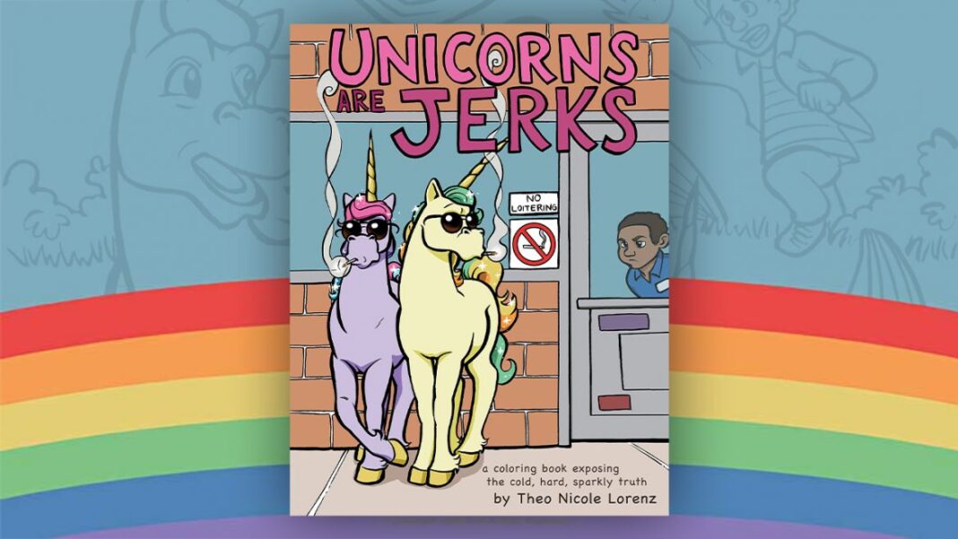 unicorni cretini libro colorare unicorns jerks