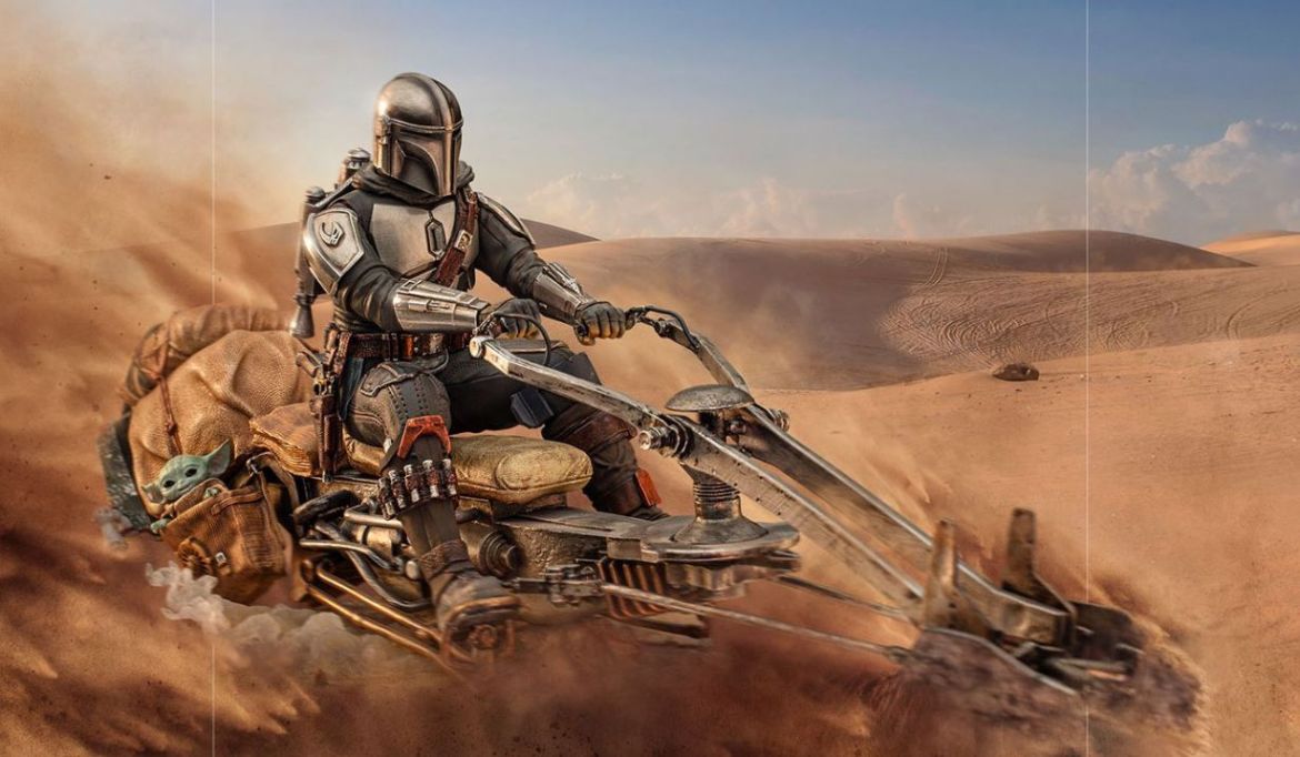 Statua Speeder Bike The Mandalorian Iron Studios