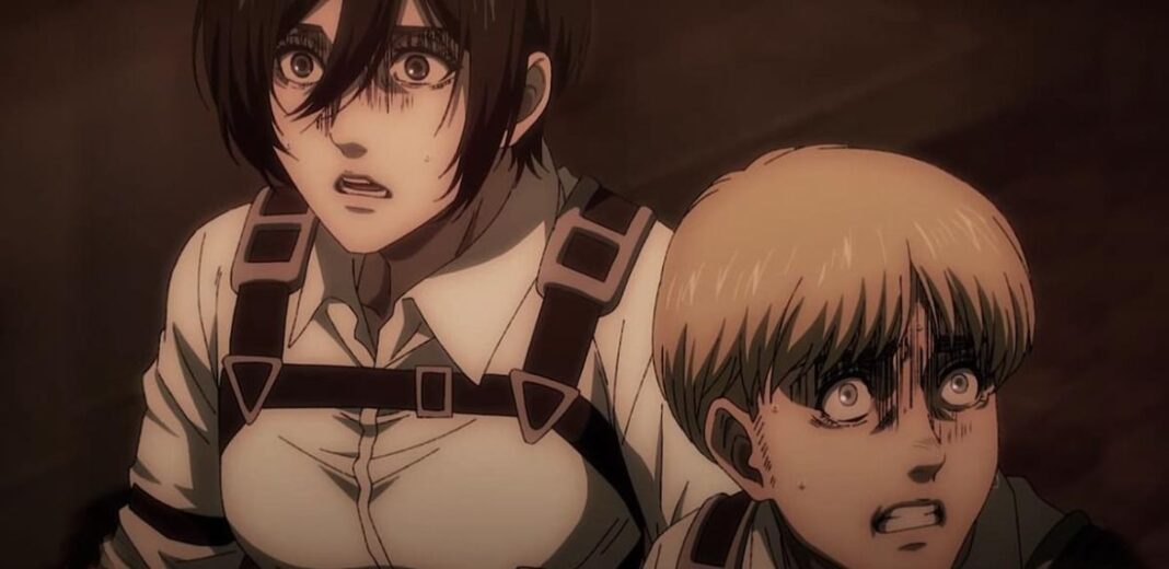 mikasa e armin attacco dei giganti 4