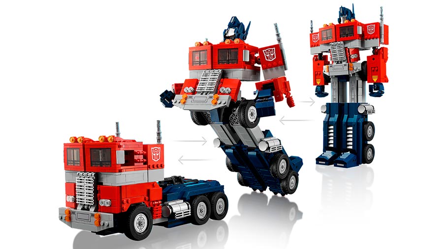 lego transformers optimus prime trasformazione