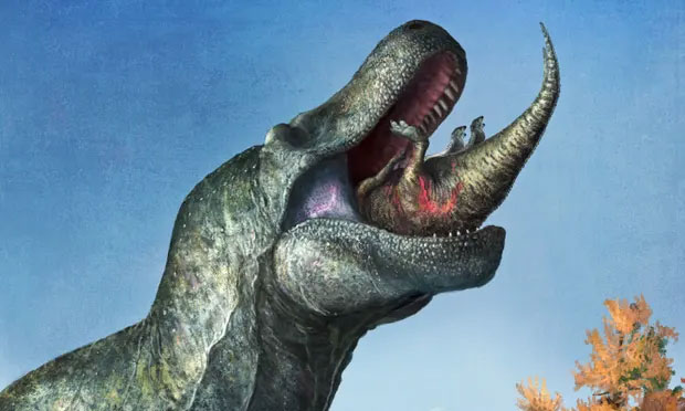 tytannosaurus rex con labbra