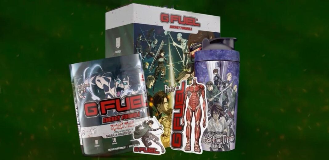 g fuel bevanda liquido spinale attacco dei giganti