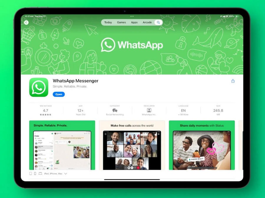 WhatsApp iPad