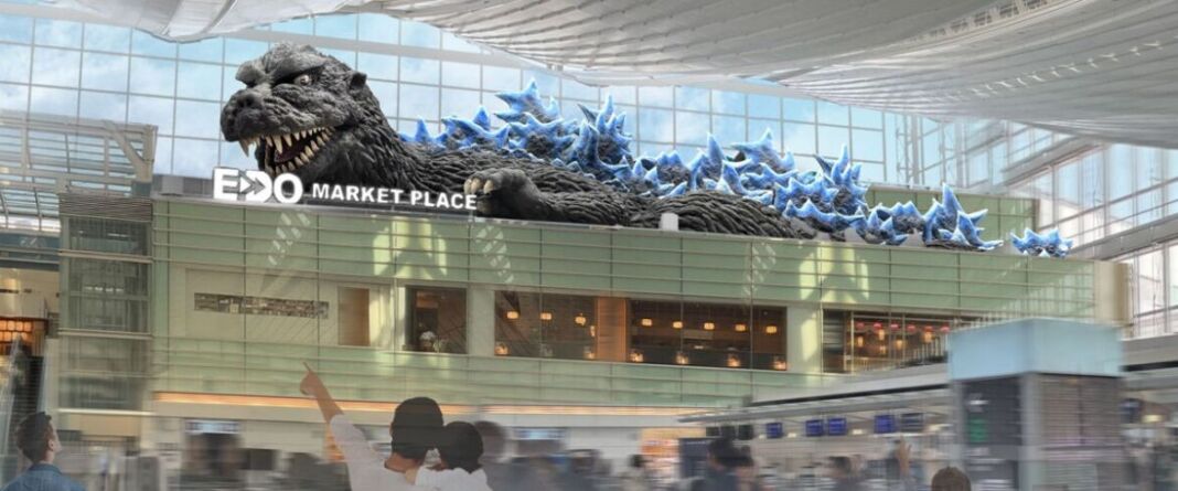 statua di Godzilla Giappone statua di Godzilla Giappone