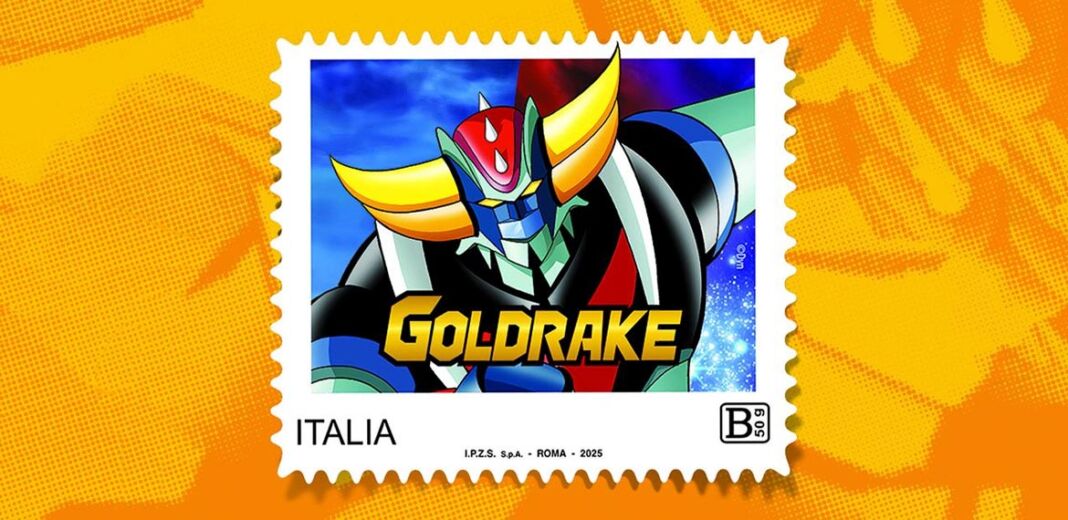 francobollo 50 anni goldrake ufo robot